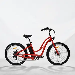 Classic cruising style electric bike 500w fat tire bicycle beach cruise e-bike all terrain offroad ebike bicycle for women