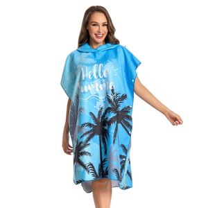 Vente flash - Serviette poncho en microfibre de luxe, grande absorption, séchage rapide, impression par sublimation personnalisée, super douce - Product Image 2