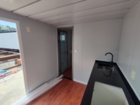 Maison conteneur pliable, démontable, préfabriquée, Tiny Home, prête à être expédiée, en acier