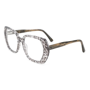 Montures optiques surdimensionnées en acétate, monture complète, grandes lunettes pentagonales, lunettes vintage pour femmes, logo personnalisé, monture optique - Product Image 1