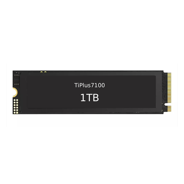 TiPlus7100 1TB M.2 2280 NVMe PCIe 4.0 SSD, 7000/6000MB/s R/W, 3D TLC, DRAM-less HMB, Gaming Work Use SSD