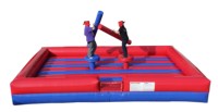 Jeux de Plein Air Gonflables pour Fête : Défi de Gladiateurs, Plateforme de Combat pour Enfants et Adultes
