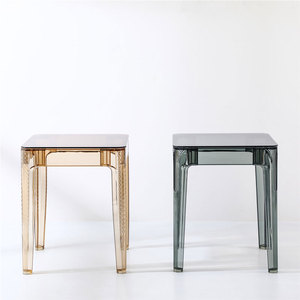 Mobili da pranzo moderni Design semplice piano <span class=keywords><strong>in</strong></span> vetro <span class=keywords><strong>trasparente</strong></span> Base <span class=keywords><strong>in</strong></span> <span class=keywords><strong>plastica</strong></span> tipo quadrato - Product Image 2