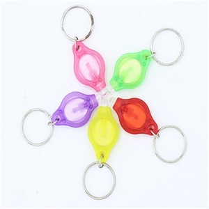 Portachiavi LED luce bianca blu Mini torcia rotonda di plastica portatile piccola torcia regalo bomboniera di alta qualità - Product Image 4