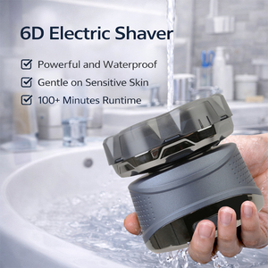 <span class=keywords><strong>Rasoir</strong></span> <span class=keywords><strong>Électrique</strong></span> Professionnel OEM GWA773 6D Flottant, Étanche IPX6, Rechargeable USB, pour Hommes Chauves, Utilisation Humide/Sèche, avec Étui de Voyage - Product Image 2