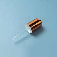 Compte-gouttes à bouton-poussoir en or 20/410 pour bouteille en verre cosmétique