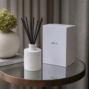 Aikun Large Capacity 1500ml White Ceramic <b>Reed</b> <b>Diffuser</b> Set <b>for</b> Home Hotel Bedroom Fragrance Gift Box Wholesale Minimalist Decor - Product Image 1