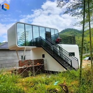 Maisons conteneurs en acier écologiques, durables, pour le <span class=keywords><strong>travail</strong></span> en extérieur, avec vue 160°, étanches, structure en acier, type Apple House pour villa, chambre <span class=keywords><strong>à</strong></span> coucher - Product Image 1