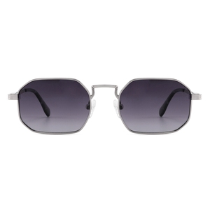 Unisex Rectangle Metal Frame Sunglasses Brown Lens UV400 Protection for Adults - Product Image 6