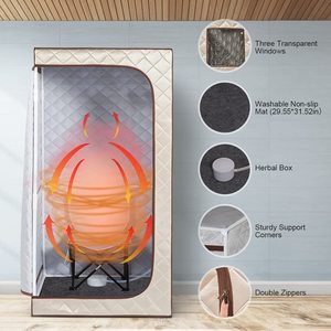 Full Size <span class=keywords><strong>Steam</strong></span> One Person Home Sauna indoor tenda portatile Full Body sauna portatile con ozono hocatt - Product Image 5