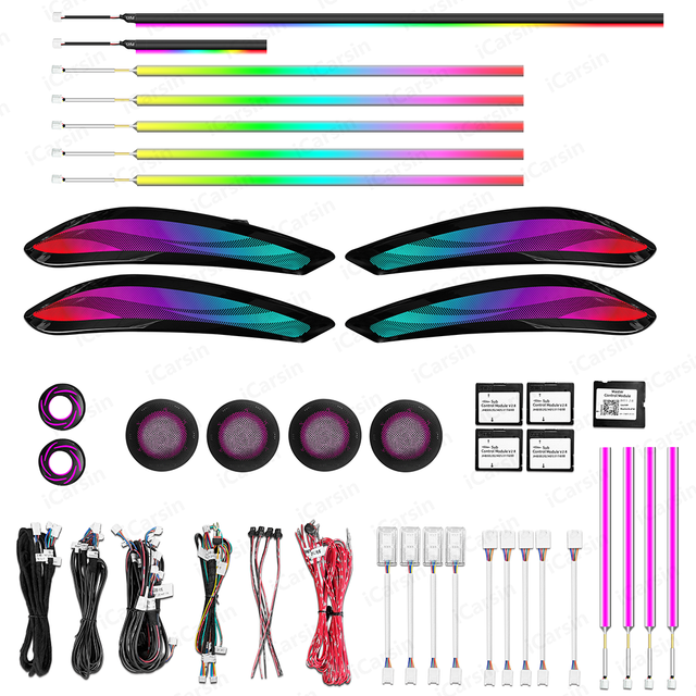 ICarsin Upgrade 256 Colors Symphony LED Car Interior Ambient Lighting for BMW M3 F80 Atmosphere Strip Decoration Accessories