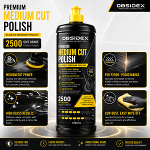 OBSIDEX น้ำยาขัดเงาแบบตัดขนาดกลาง – น้ำยาขัดเงาแบบคลาสสิกสำหรับขจัดรอยขีดข่วน, รอยขัดทรายขนาด P2500-P3000 และให้ความเงางามแบบกระจก - Product Image 4
