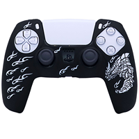 Housse de manette antidérapante gravée au laser, en silicone souple, antichoc, protection pour manette PlayStation 5, accessoires de jeu
