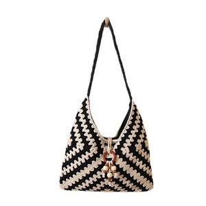 <span class=keywords><strong>Sac</strong></span> en <span class=keywords><strong>crochet</strong></span> tissé de style <span class=keywords><strong>bohème</strong></span> multicolore grand-mère motif carré été plage vacances épaule <span class=keywords><strong>sac</strong></span> à main pour dames - Product Image 3