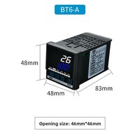 Pengontrol Suhu Industri XRKC BT6-AK 1220 RS485 Komunikasi Digital PID Thermostat Alarm Suhu Tinggi ABS ODM/OEM