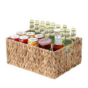 Cesta de Almacenamiento Plegable y Ecológica Ecoka Modelo 02, Personalizable, Hecha de Jacinto de Agua, con Asas, para Organización de Ropa - Product Image 1