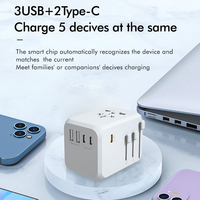 Adaptateur de voyage certifié UKCA US UK vers EU Travel Plug avec 4 adaptateurs USB C à charge rapide 35W PD Adaptateur de voyage européen