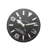 Cadran de montre en acier inoxydable 28,5 mm Explorer bleu glacé lumineux, pièce de rechange pour mouvement automatique NH35/8215