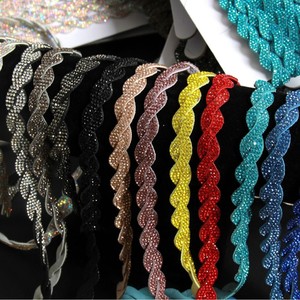 12mm Twisted <strong>Braided</strong> Suede Sandals With <strong>Diamond</strong> Rhinestones Upper Glass Accessories for Shoes Garments Bags - Product Image 1