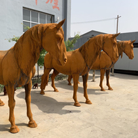 Statues de chevaux décoratives en fonte pour l'extérieur