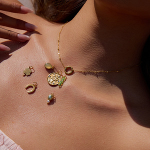 Charm Pendants Necklace Gold Four Leaf Clover Pearl Pendant Gift Jewelry - Product Image 4