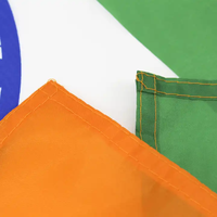 Drapeau indien, produit fabriqué en Inde, livraison rapide, 100% polyester, 3*5 pieds, drapeau d'équipe sportive, drapeau indien personnalisé