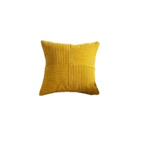 Housse de coussin rectangulaire unie en soie avec patchwork brodé, lavable, garnissage 100 % fibre de polyester, pour usage hôtelier, technique de couture