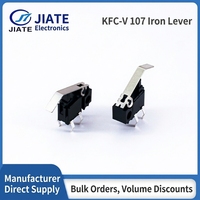 Interrupteur de détection de fin de course KFC-V-107 en fer SPDT à 4 broches avec levier, bouton de réinitialisation tactile à soudure