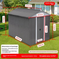 Capanno per Attrezzi da Esterno Minimalista di Grande Capacità con Porta Scorrevole e Ventilazione Naturale, Marca Qinchuangyuan, Modello 008 Jiangxi
