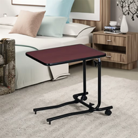 Table de lit MSMT à roulettes réglable, bureau mobile pour ordinateur portable, utilisation en milieu hospitalier, table d'appoint pour canapé, certifiée ISO13485, capacité de charge de 30 kg