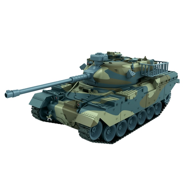 1:16 RC Toy 360° Rotating Tracked Tank with Light and Music Remote Control Vehicle for Kids Outdoor Play and Entertainment Fun