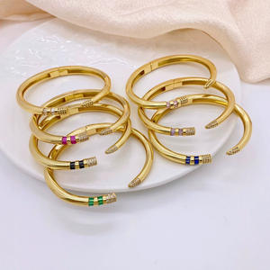 Pulseiras de Lápis de Luxo para Mulheres, Designer, em Prata com Revestimento de Ouro 18k, com Zircônia Cúbica Colorida, Livre de Chumbo e Níquel - Product Image 3