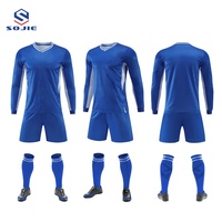 Maillot de football en polyester avec design personnalisé sublimé, uniforme de football à manches longues, ensembles de maillots de football pour enfants, ensemble de maillots de football