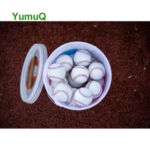 YumuQ 9&quot; Official League PVC Cover Cork Core <strong>Custom</strong> <strong>Logo</strong> Baseball <strong>Balls</strong> With Sports Bucket - Product Image 5