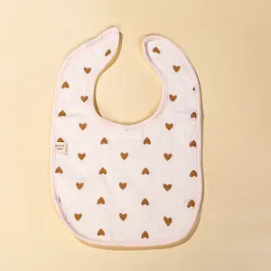 Bavoir en forme <span class=keywords><strong>de</strong></span> U pour bébé, produits pour enfants, bavoir en coton, serviette <span class=keywords><strong>de</strong></span> salive pour bébé, vente en gros, gaze à Six couches, motifs d'impression personnalisés - Product Image 1