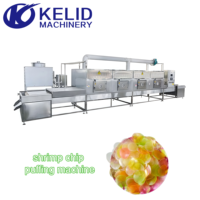 Machine à fabriquer des snacks soufflés entièrement automatique, à cuisson rapide et efficace, grande capacité, pour chips de crevettes, machine à souffler par micro-ondes