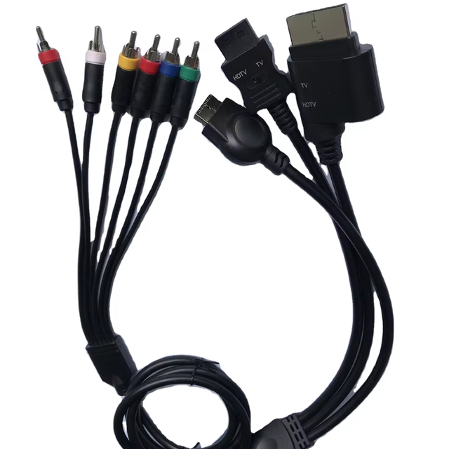 3in1 AV Cable VGA Audio Video Cable for Xbox 360 for PS2 / PS3 Component VGA HD Cord for Wii / Wiiu
