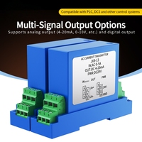 Transmetteur de courant 35 mm sur rail DIN AC/DC 1A/5A/10A/15A, capteur 4-20 mA, convertisseur d'isolation de signal de courant RS485