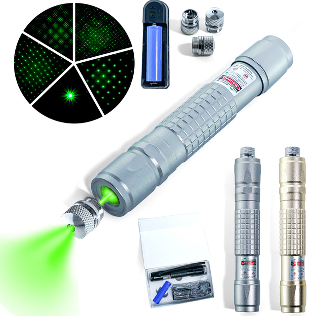 Dual Purpose Laser Pointer with Red Option | 532nm Green USB Rechargeable Starry Projection Device