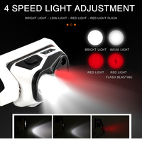 Lampu Depan Led 10000 Lumen Usb, Lampu Depan Fokus Putar Mini Induksi Sensor Baterai Bawaan 950Mah Dapat Diisi Ulang