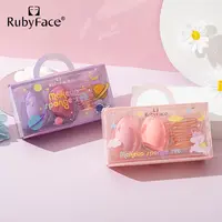 Rubyface conjunto de ovos, conjunto de ovos de beleza de látex seco e molhado, dupla gota de água, esponja de mola