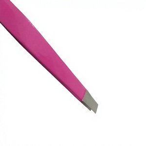 Juego de 2 Pinzas Manuales de Acero Inoxidable Color Rosa, Instrumentos para el Cuidado de la Piel en Salones de Belleza, Herramientas de Microcirugía, Incluye Pinzas Inclinadas - Product Image 3
