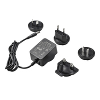 Adaptateur universel 18W 9V 2A 12V 1.5A DC avec prise interchangeable (EU/UK/AU/US) pour alimentation LED en matériau PC