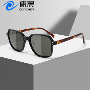 Lunettes de soleil de style européen et américain, monture carrée, protection UV400, monture TR90, verres TAC, unisexe, mode, voyage, conduite - Product Image 5