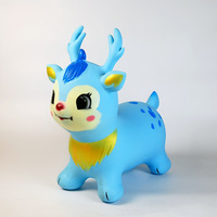 Jouet gonflable cerf sauteur en PVC épaissi pour enfants, animal rebondissant à chevaucher pour l'entraînement sensoriel intérieur/extérieur, cadeau de fête