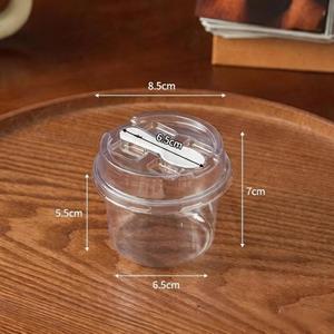 Gobelets à dessert en PET <span class=keywords><strong>de</strong></span> qualité alimentaire, écologiques, à faible MOQ, gobelets ronds jetables pour mousse et crème glacée avec couvercle et cuillère pour les fêtes - Product Image 6