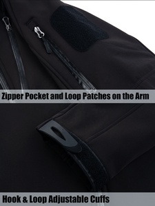 Men's Winter <b>Thin</b> Design Bonded Softshell Safari <b>Jacket</b> <b>Waterproof</b> Breathable Windproof with Stand Collar - Product Image 5