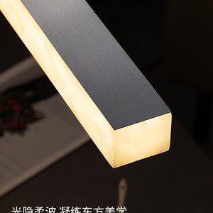 Lámpara Colgante Rectangular Minimalista Moderna de 100cm 120cm, Lámpara LED Blanca para Isla de Cocina o Barra - Product Image 3