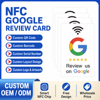 Carte NFC Google Review - Activation par téléphone portable - Carte de commentaires positifs pour restaurant sur les réseaux sociaux - Puce NFC215 intégrée - Modèle personnalisé