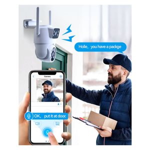 Großhandel Tuya Dual Lens ptz Nachtsicht Wifi Outdoor-Sicherheit CCTV-Kamera mit Alarm 4g SIM-Karte Solar kamera - Product Image 4